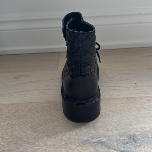 Chanel Black Quilted Leather Ankle Boots - Picture 10 of 14